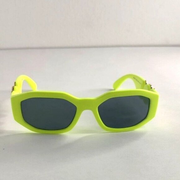 VERSACE VE4361 Biggie Sunglasses Yellow Fluo Medusa Rectangle - Picture 5 of 12